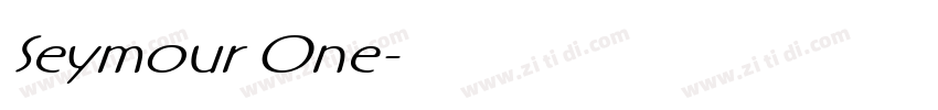 Seymour One字体转换